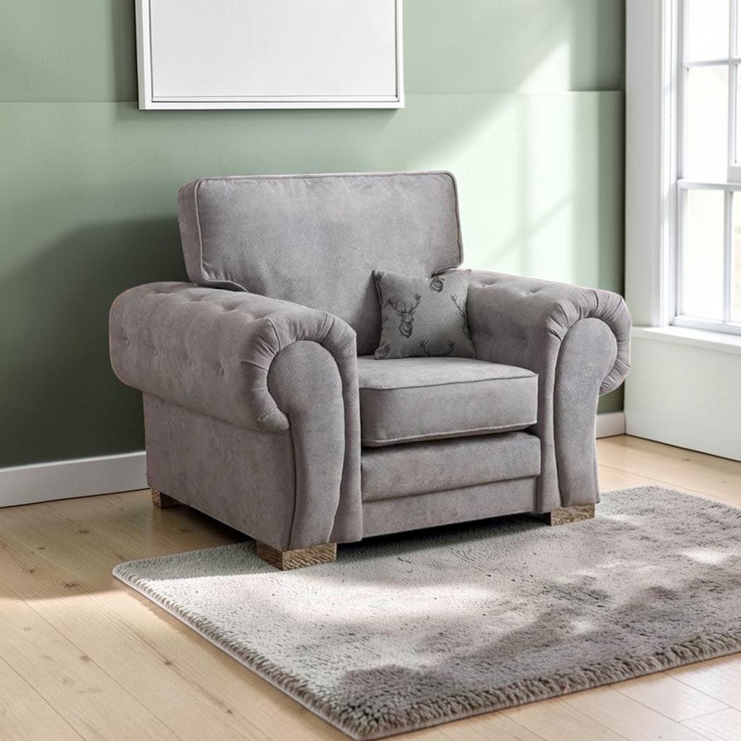Luvio Grey Armchair Sofa