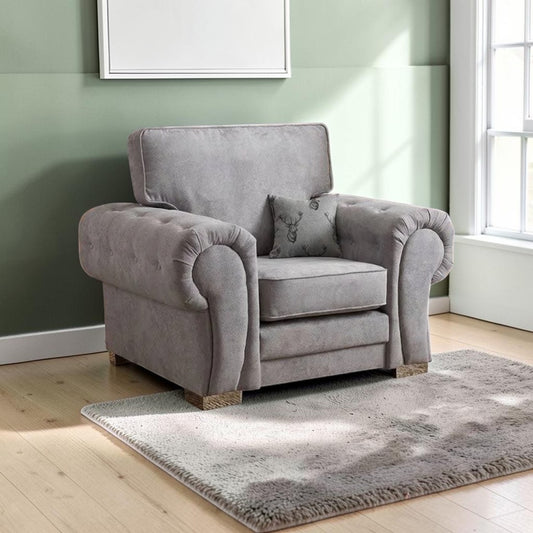 Luvio Grey Armchair Sofa