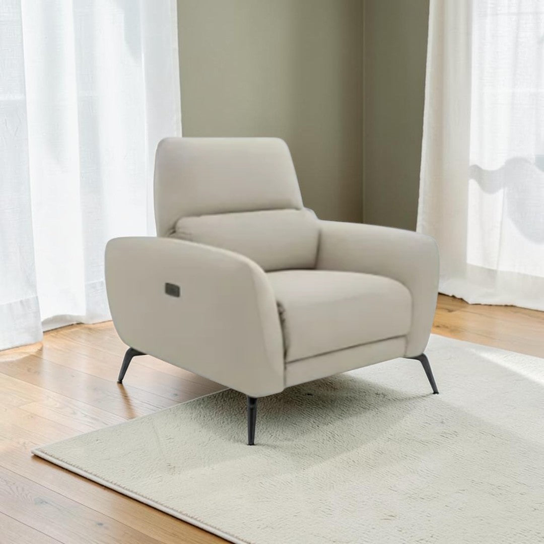 Vantor Beige Electric Recliner Armchair
