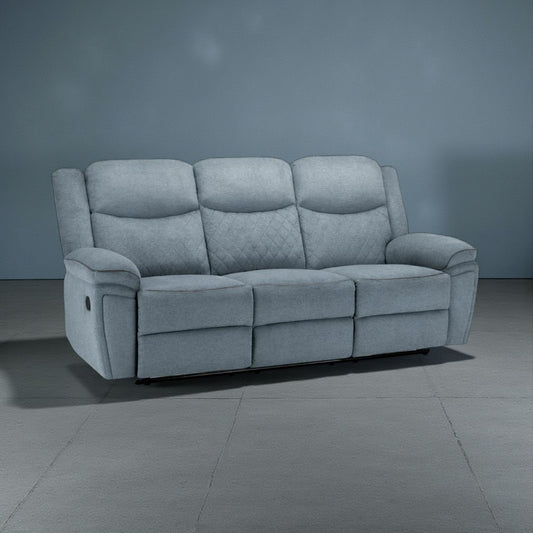 Tilly Recliner Fabric 3 Seater Sofa - Grey