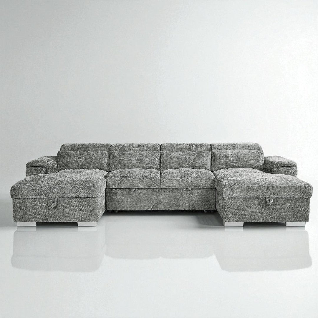Alaya Sofabed Grey U Shape Corner