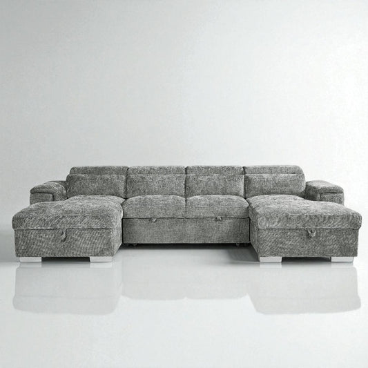 Alaya Sofabed Grey U Shape Corner